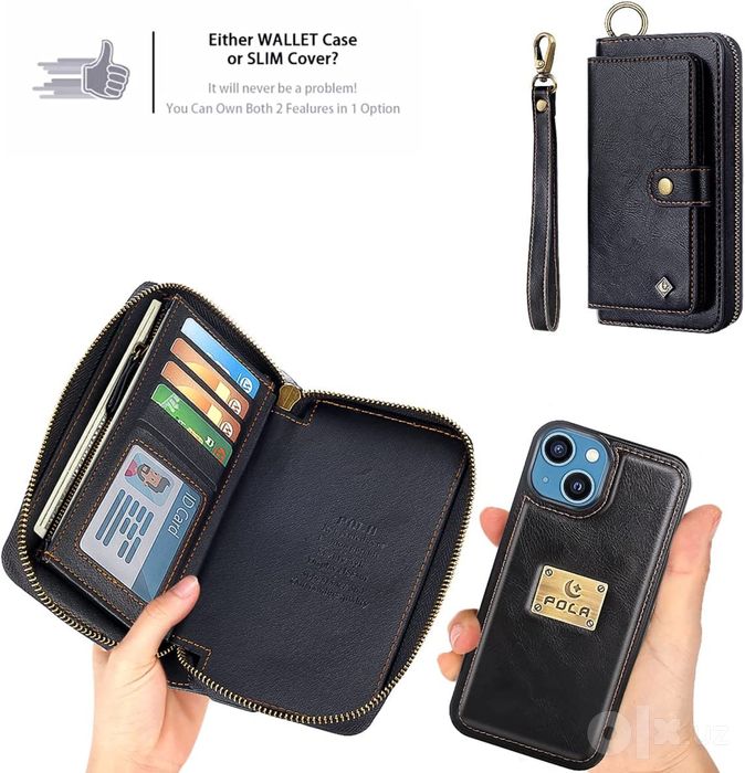 Кошелек и чехол для iPhone 13 и iPhone 14 эко-кожа