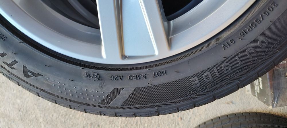 Roti Audi originale complete, jante R16 si anvelope vara