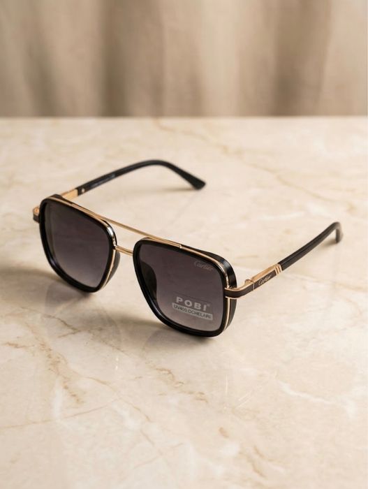 Слънчеви очила Cartier (черен с златисто) – UV400 защита