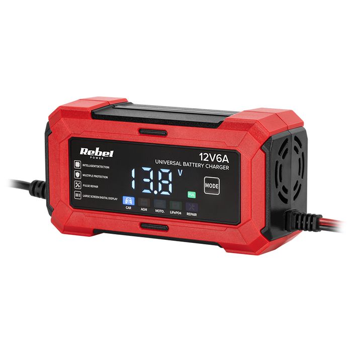 Redresor Auto Moto ATV 12V 6A, Incarcator Baterii 2-100Ah AGM, GEL,
