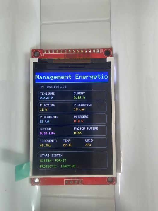Vând lucrare de disertație /arduino/esp32/sistem de management energetic bazat pe tehnologii iot și tehnici de inteligență artificială
