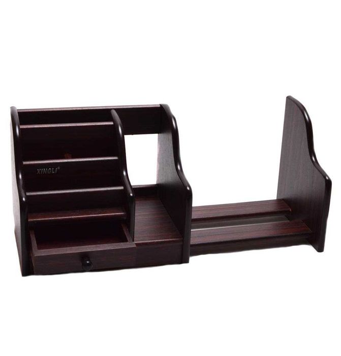 Луксозен дървен органайзер за бюро разтегателен