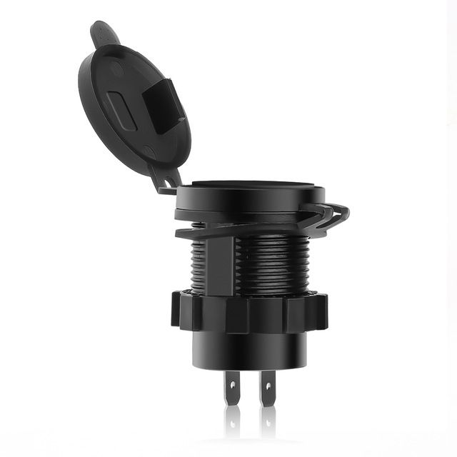 Priza auto cu incarcare USB cu indicator de voltaj