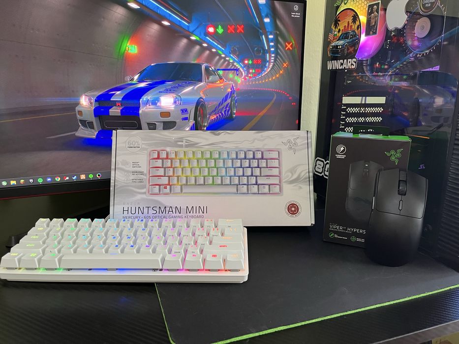Механична клавиатура Razer - Huntsman Mini, Optical Red, Mercury