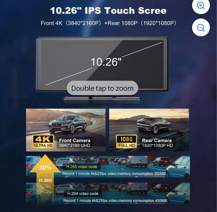 XGODY H26 10.26 инча автомобилен дисплей CarPlay Android Auto 1080P