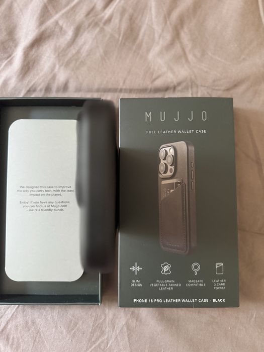 Mujjo Премиум кейс Iphone 15 Pro