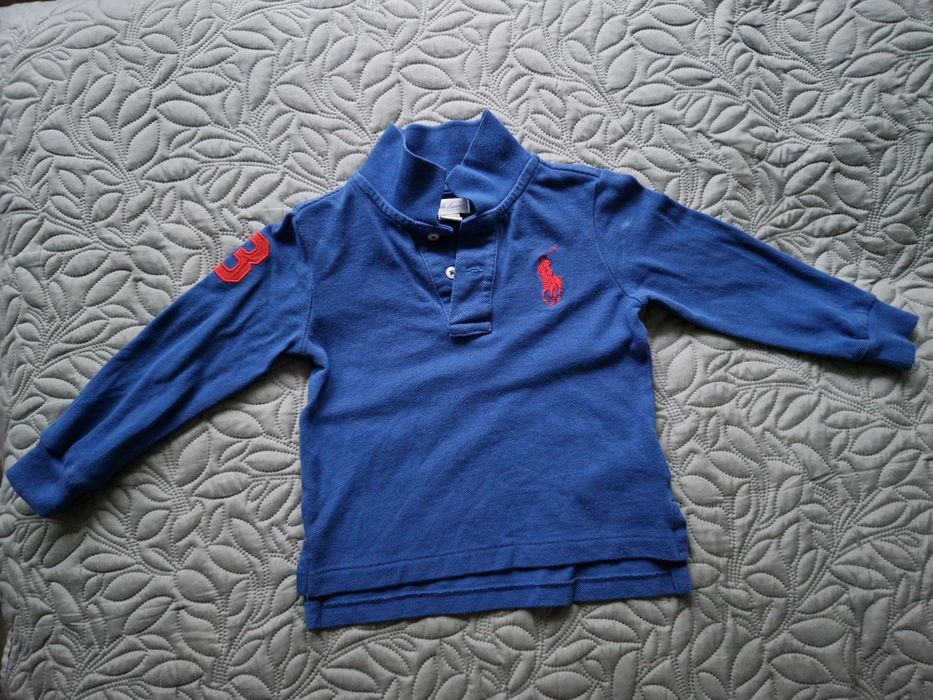 Tricou polo, maneca lunga, Ralph Lauren, marime 18 luni