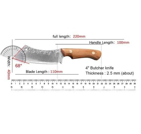 Ловни ножове 3 модела от дамаскова стомана: за дране, сатър, ловен