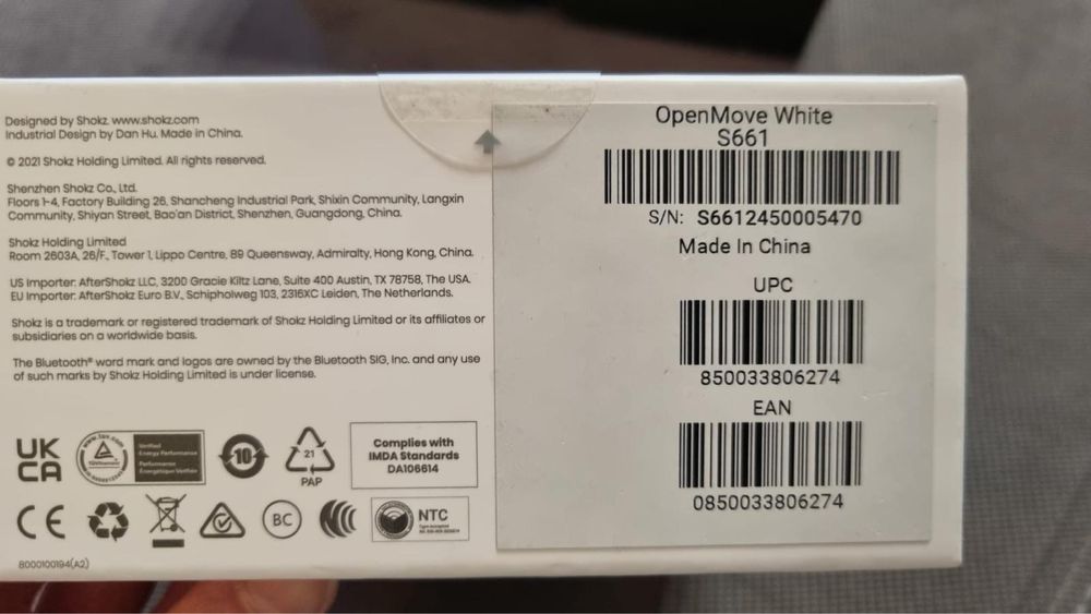 Căști Shokz OpenMove S661 – Albe