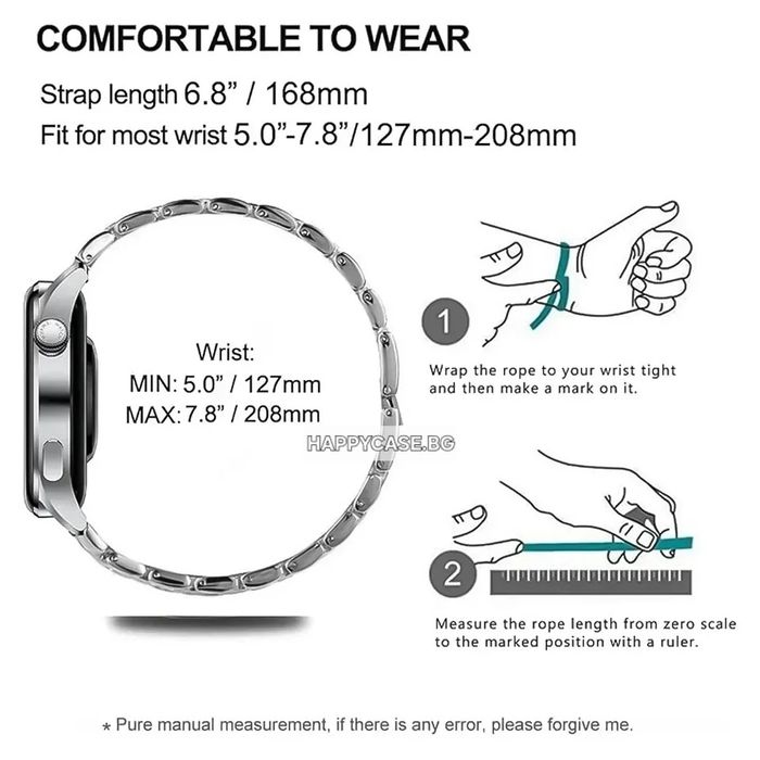 18 mm CERAMIC STEEL Керамична каишка верижка за Huawei Watch GT6 41 / GT5 Pro 42 / GT5 41 / GT4 41 / Watch 5 42 mm
