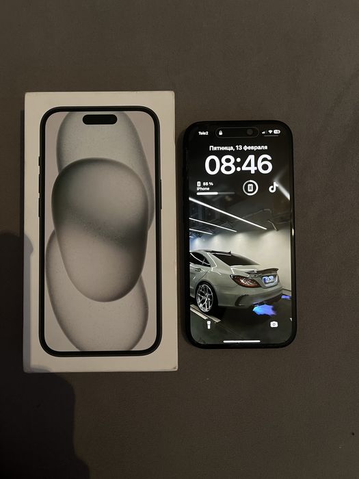 iPhone 15 128GB Black — Идеал, 97% АКБ