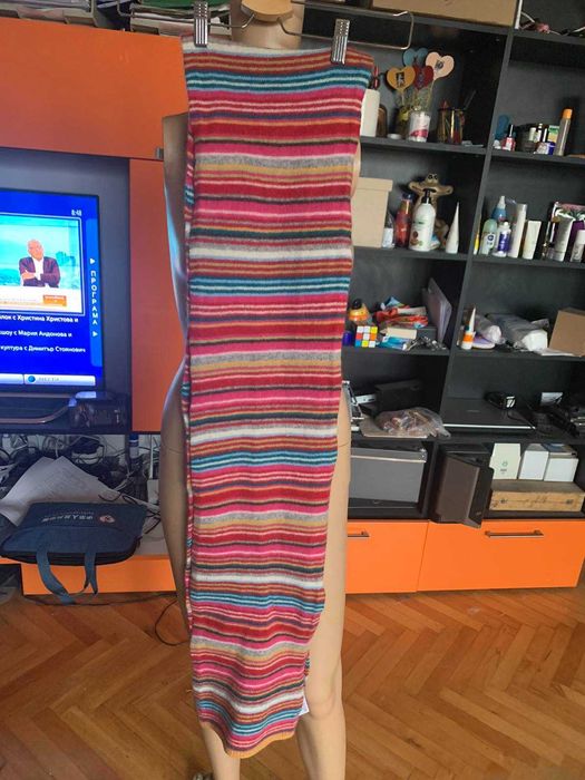 Пъстър шал вълна и ангора