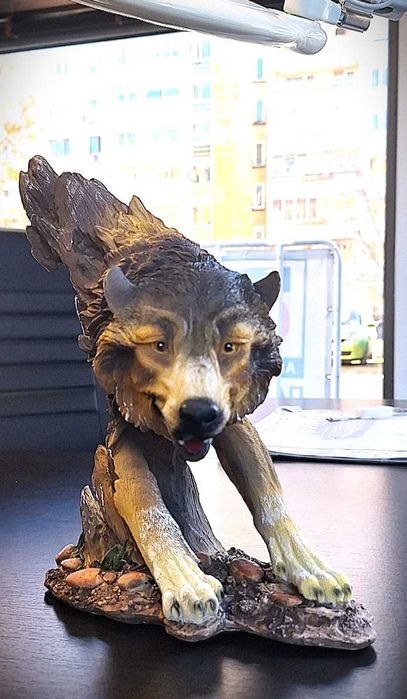 Нова Статуетка Вълк - Сувенир за Подарък 27см