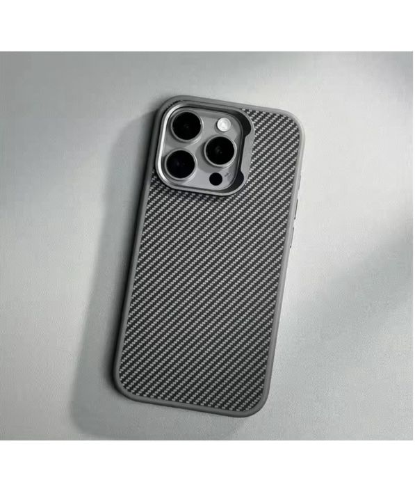 Iphone 15/16/PRO MAX PLUS Husa Soft Carbon Anti Soc Neagra / Gri