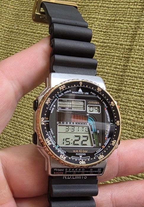 Ceas Citizen Windsurfing D120-312554 Y Japan Digital LCD Electronic