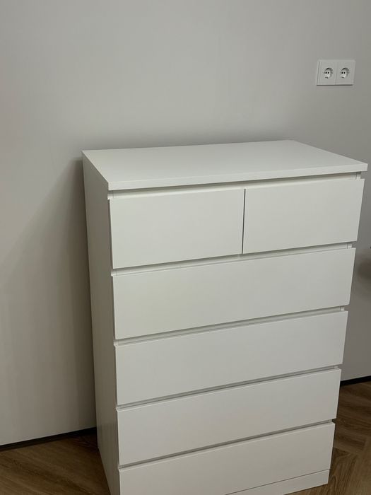 Комод IKEA Мальм 80x48x123 белый