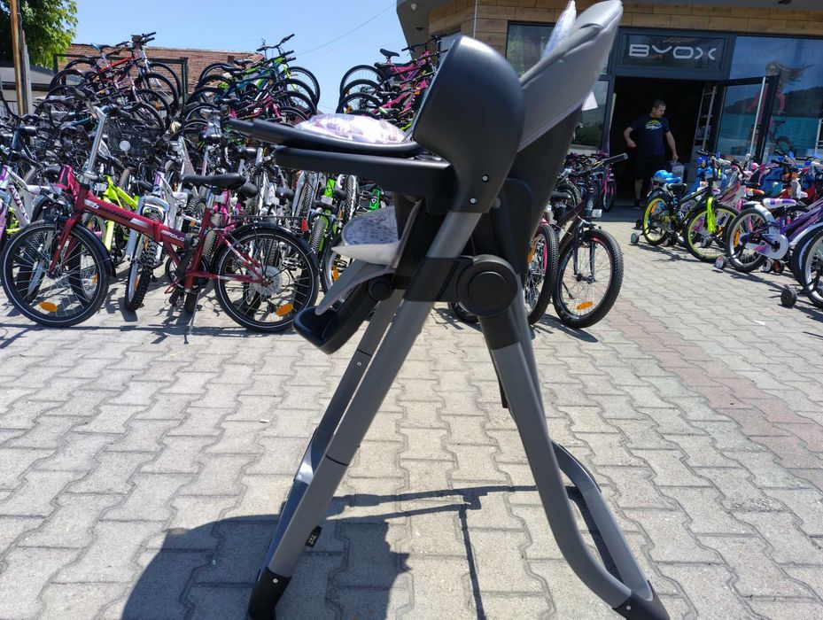 CANGAROO Стол за хранене с функция люлка NIRVANA 2в1 сив