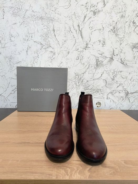 Елегантни кожени боти тип "Челси" – Marco Tozzi