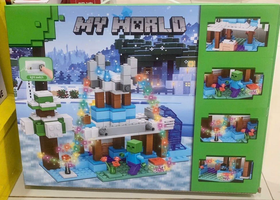 Конструктор My World Minecraft с LED-подсветкой — более 220 деталей