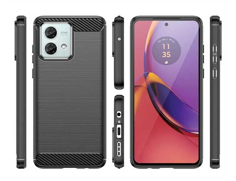 Motorola G54 G04 G14 G24 G34 G84- Удароустойчив Кейс Гръб CARBON