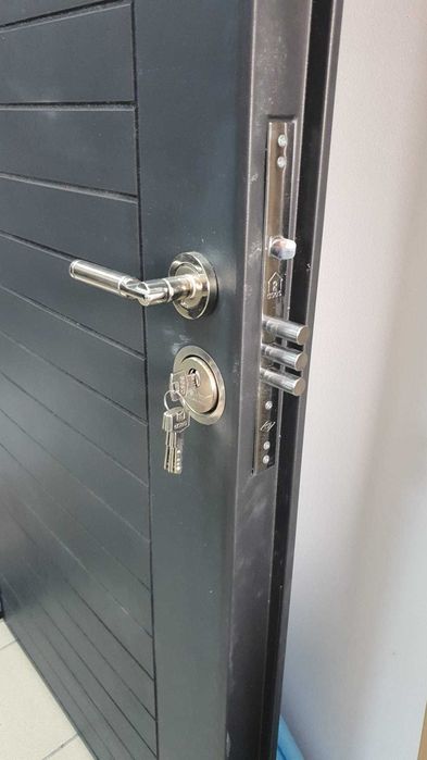 Usa metalica Arta Door provenita dintr o mutare de magazin , super reducere de la 1600 la 750.