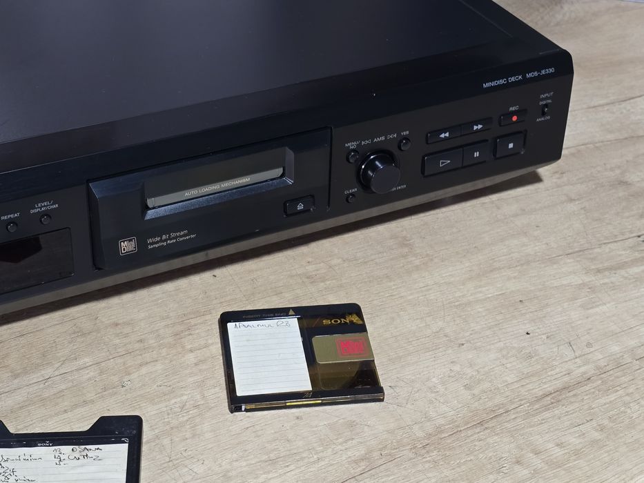 Minidisc player SONY MDS-JE330, MD text, recorder