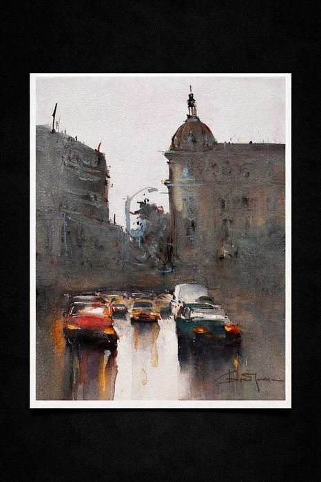 Tablou „Trafic Urban” – Constantin Drăgan, Târgoviște