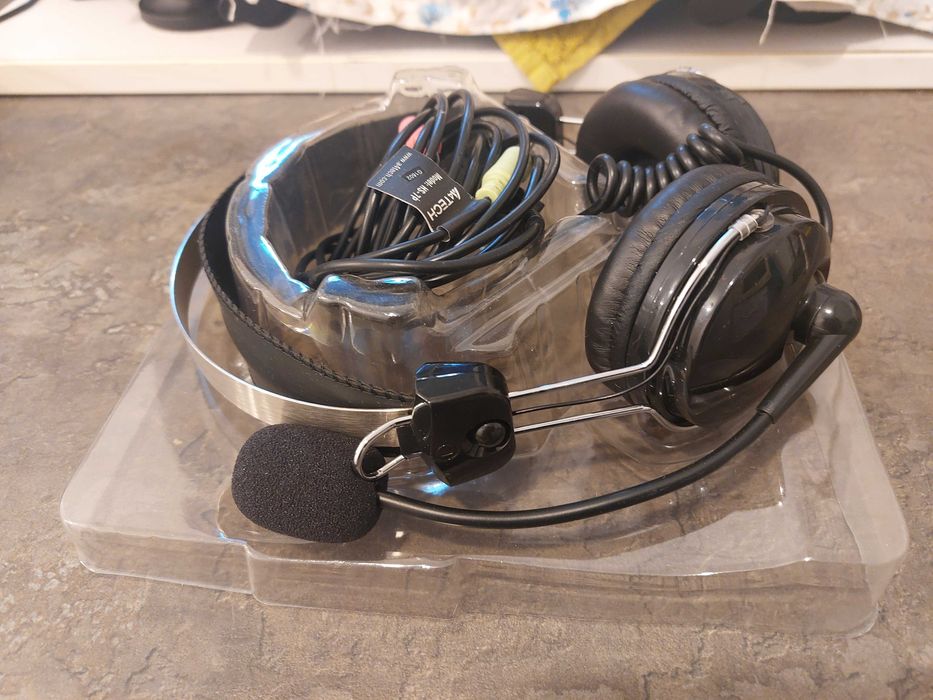 Casti audio A4Tech cu microfon PC noi calculator jocuri Gaming