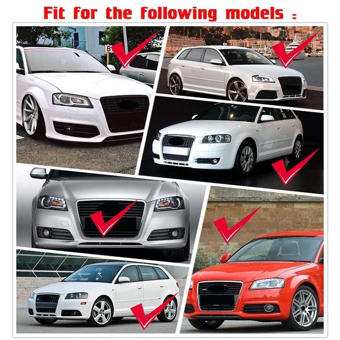 Комплект стъкла за фарове на Audi A3 2008-2012 facelift, ляво и дясно