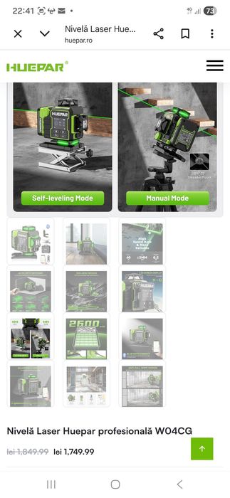 Vand laser Huepar W04CG