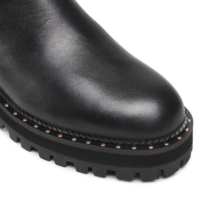 LIU JO № 37–38–39 – Дамски боти от ест кожа "BLACK & GOLD" нови кутия