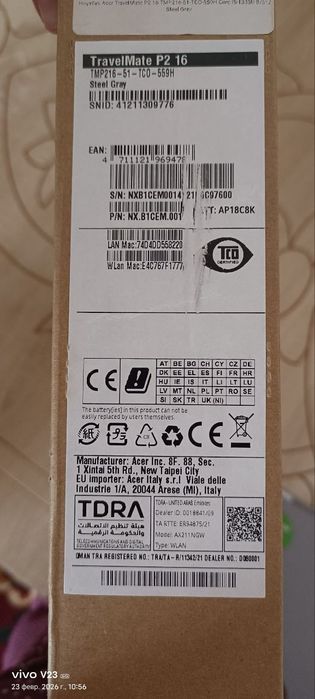 Noutbuk Aser core i5