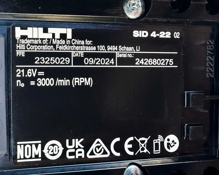 Hilti SiD 4-22 Nuron - Безчетков импакт 2х22V 4.0Ah перфектен!