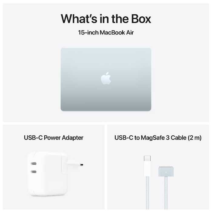 MacBook Air 15″, M4, 10 nuclee CPU si 10 nuclee GPU, 16/256GB, SkyBlue