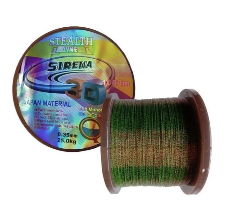 Firul monofilament SIRENA STEALTH 3D 1000 m - 0.30 - 19 kg