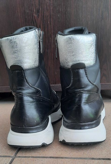 Спортни зимни дамски обувки от естествена кожа