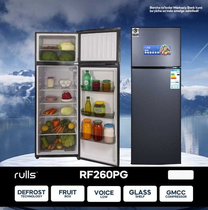 Холодильник , Muzlatgich RULLS рассрочка есть , доставка бесплатно