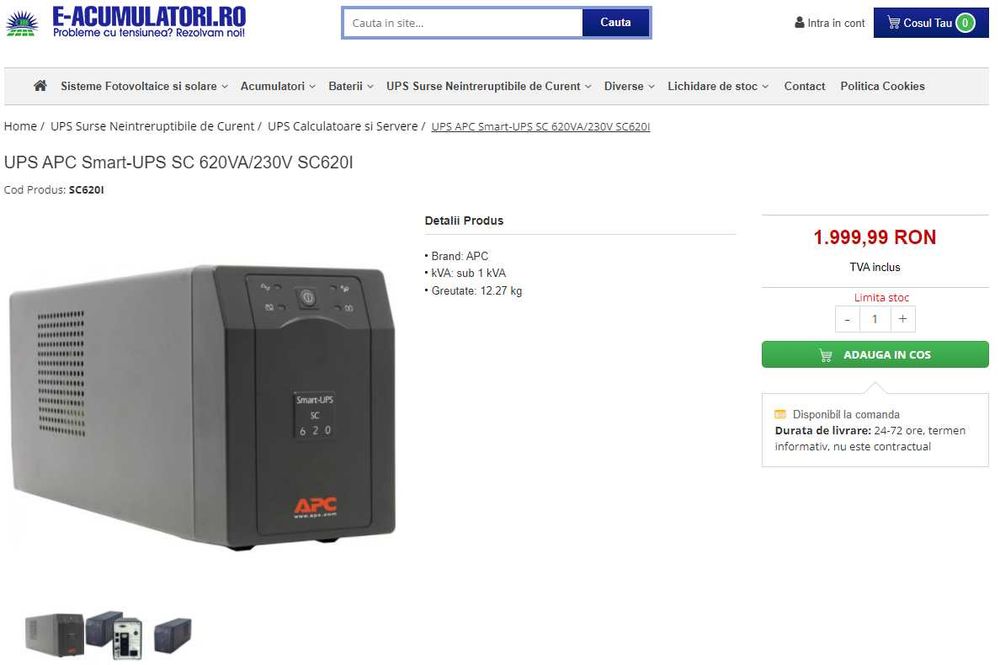 UPS pt bat 12V (invertor, stabilizator) inclusiv pt centrale termice (lemne) pompe camere alarme iluminat calculator tv router etc (300-1200VA)