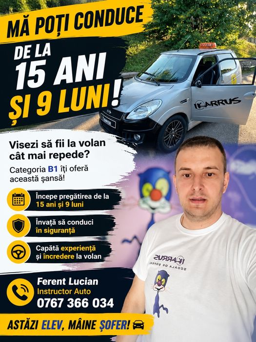 Instructor auto cat. A125,B1, B, B96, C, C-CE