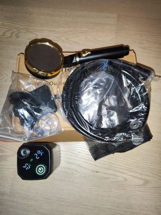 Dus camping electric cu baterie integrata portabil