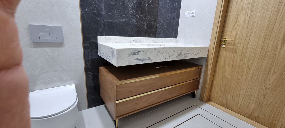 Столешница мрамор-полимер, мебель премиум класса