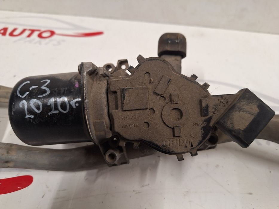 Моторче - механизъм предни чистачки Citroen C3 / Ситроен Ц3 2010г.