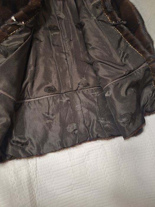 Норковая шуба с капюшоном