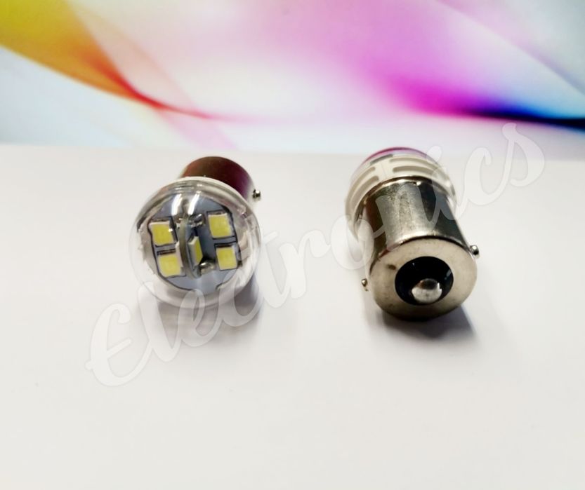 Комплект LED Диодни Габаритни Крушки, R10W с една светлина 10W 6000K гр ...