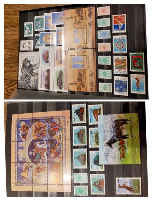 Коллекция (с 1992 по 2016) почтовых марок Узбекистана