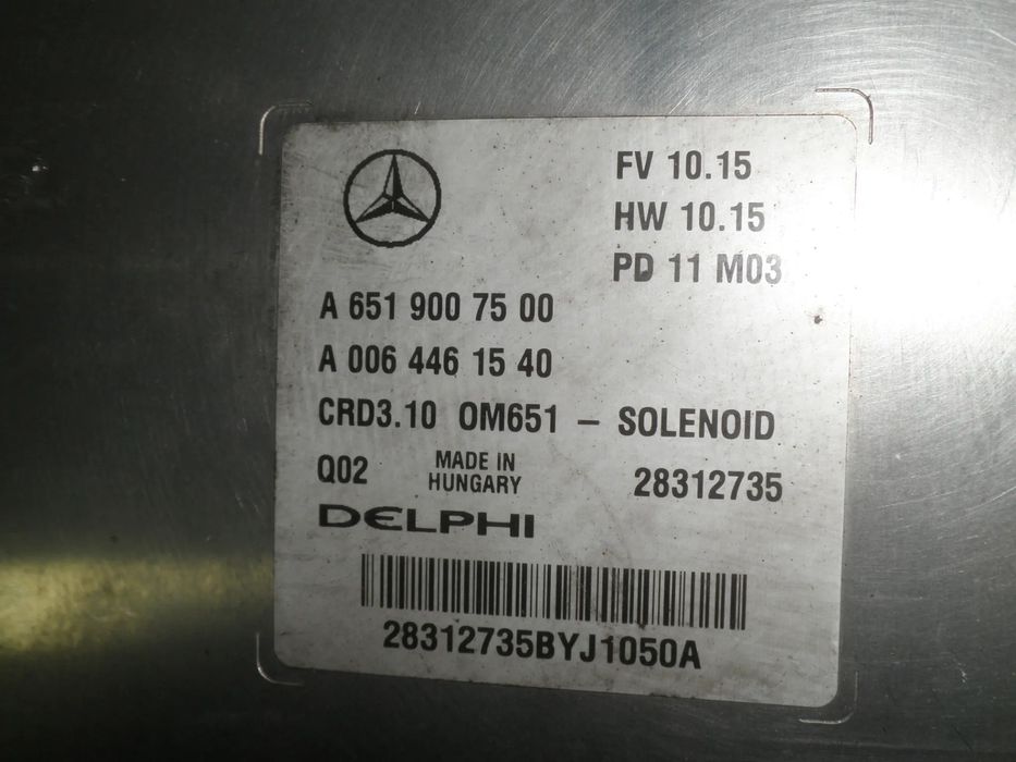 ECU / calculator motor Mercedes C Class W204 2.2 CDI 2013 A6519007500