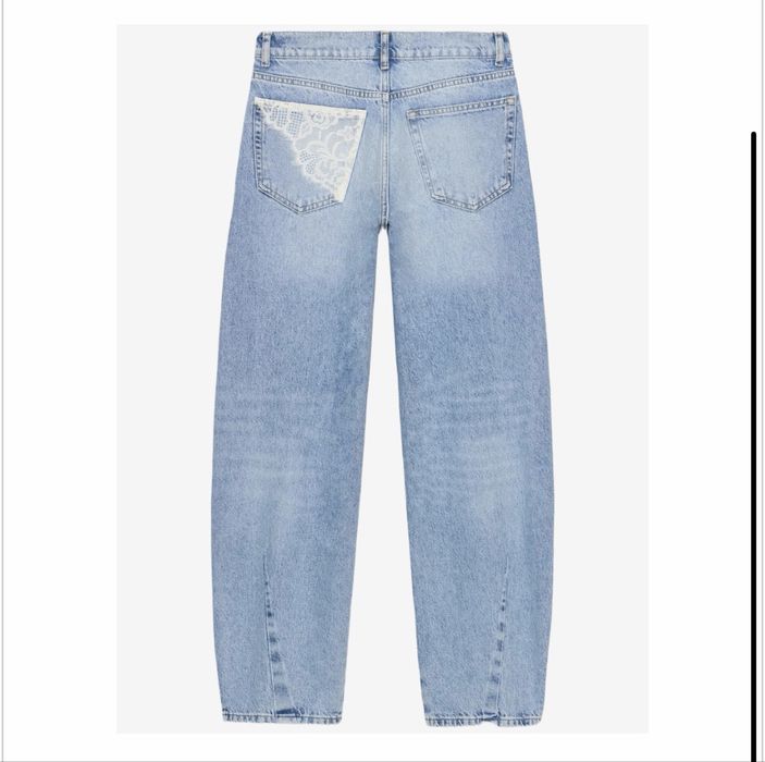 Дамски дънки с дантела Zara