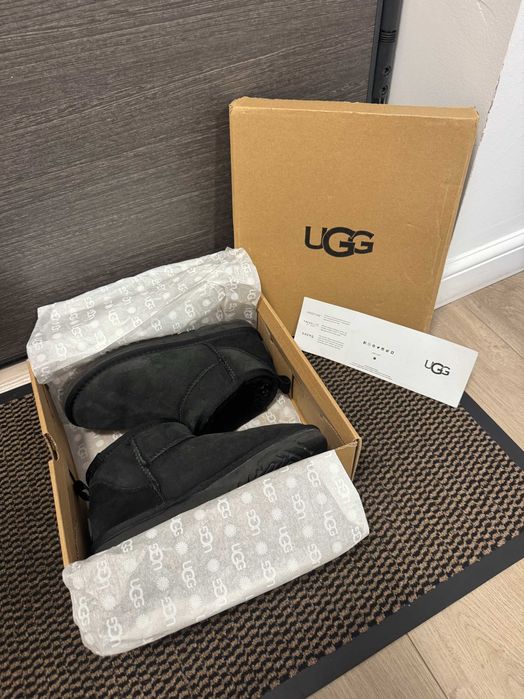 UGG Classic Ultra Mini Black / Negru Mărimea 38 - 24 CM -