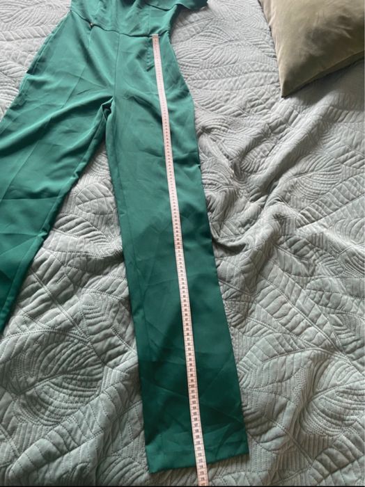 Salopeta eleganta, cu volan la decolteu, Poema, marimea 34