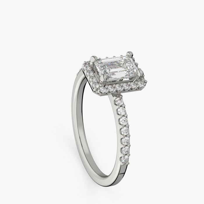 Inel de Logodna Emerald Cut Diamante Naturale Claritate VS1